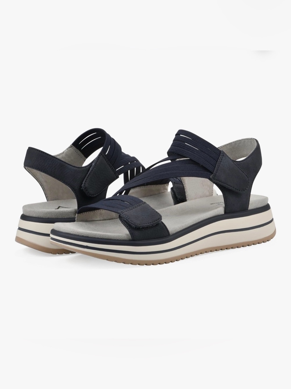 CLIFFS BY WHITE MOUNTAIN Women's Hapford Strappy Sandal Navy Sz 9 M
